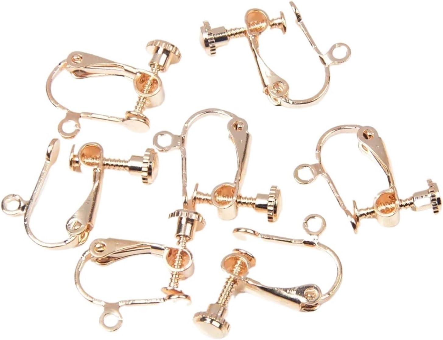Earring Clips 60pcs Clip On Earring Backs 13x15.5mm Round Head Screw Ear Clip DIY Handmade Clip On Earrings Parts No Pierced Ear Clips Jewelry Findings(EJ-001 Silver)