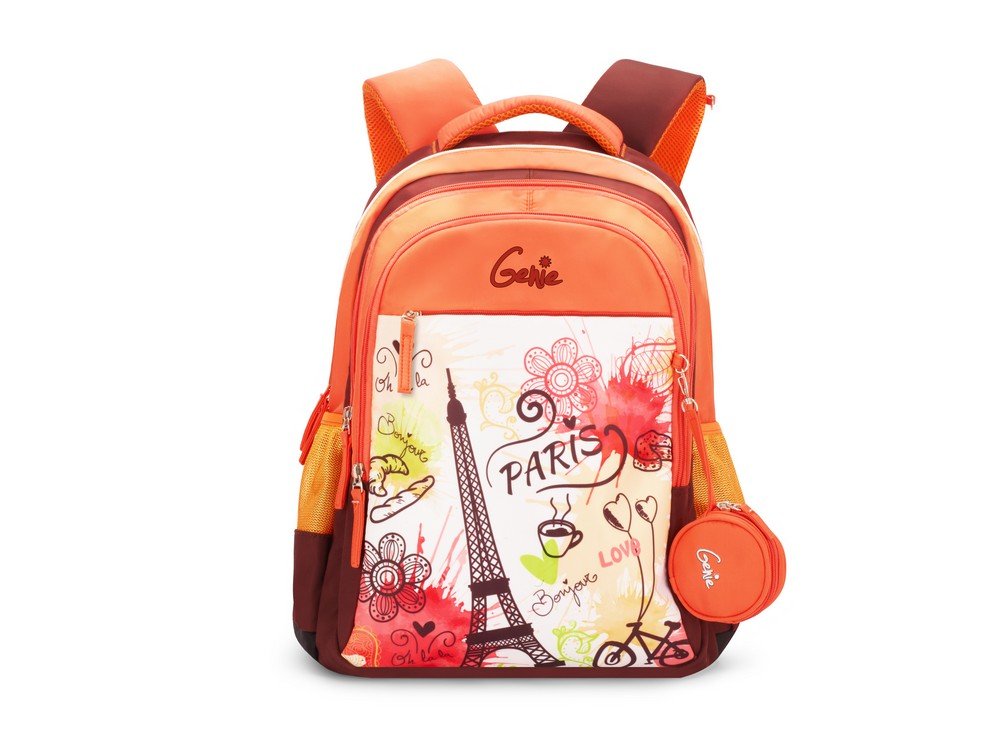 orange colour school bag