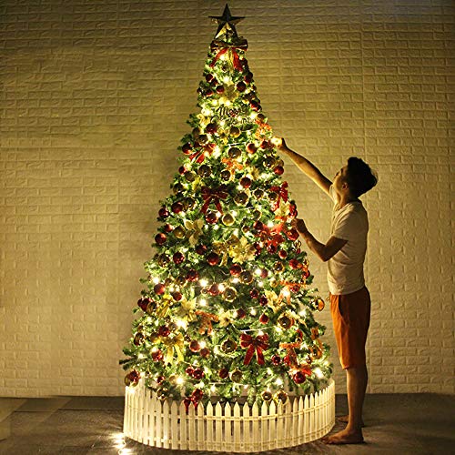 Topyl 11.5Ft Eco-Friendly Artificial Christmas Tree Premium Spruce Hinged Xmas Tree Holiday Decorations For Indoor Easy Assembly Metal Stand-Green11.5Ft(350Cm) #TOP1