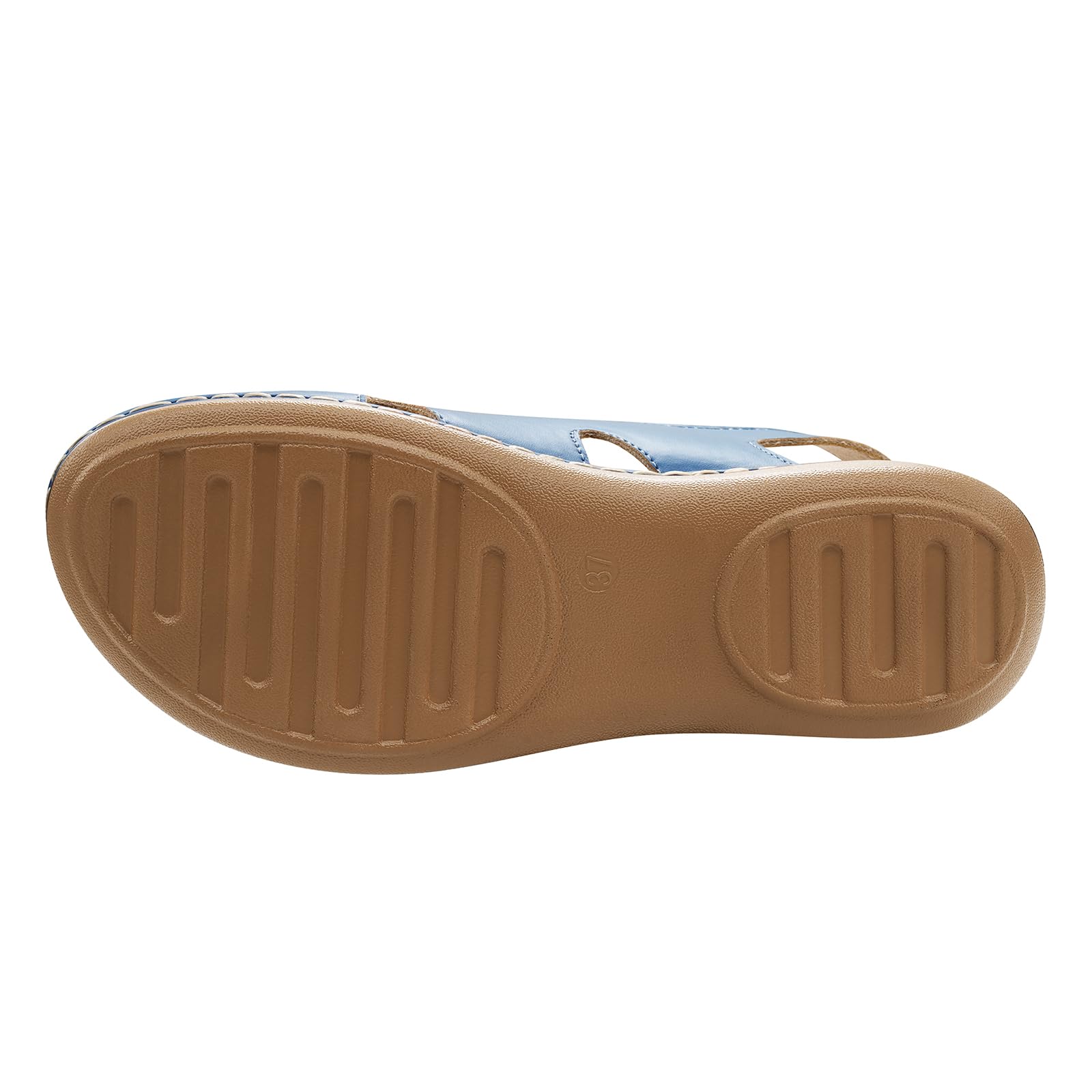PIZZ ANNU Clara Sandalias Ortopedicas Mujer Verano Comodas Zapatos con Cuña Ligera y Velcro Ajustable Suela Antideslizante para Uso Diario