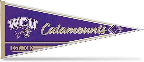 Vista 54 de Rico Industries NCAA Banderín Clásico de Fieltro para Decoración de Pared de 12" x 30" - Ideal para Decoración del Hogar/Dormitorio/Cueva de Hombre