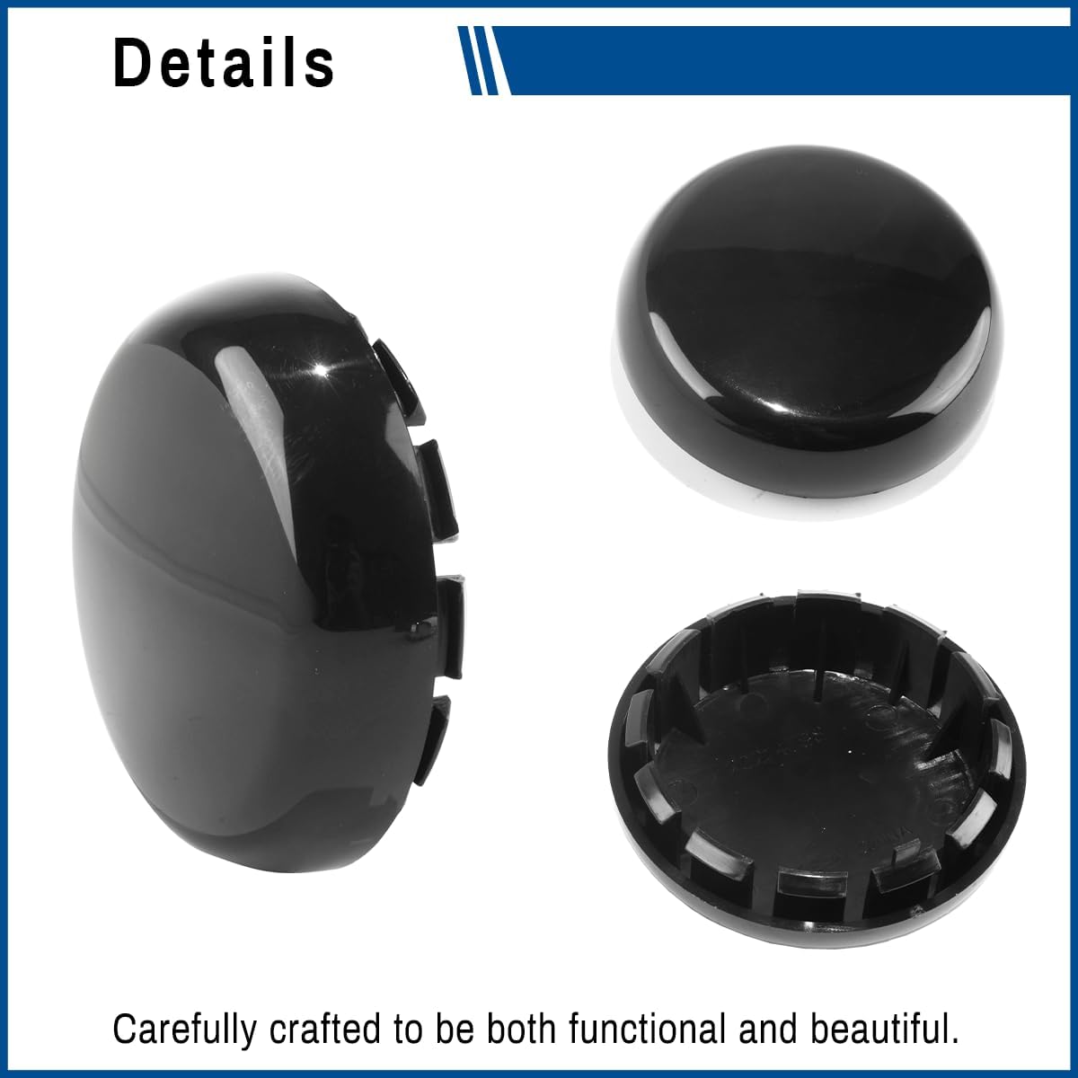 77.5MM 3.05Inch Wheel Center Caps for 1995-2005 Chevy Blazer S10 Rim Hubcap Replacement Covers PN: 15661030 15708890, 4 Pack, Black