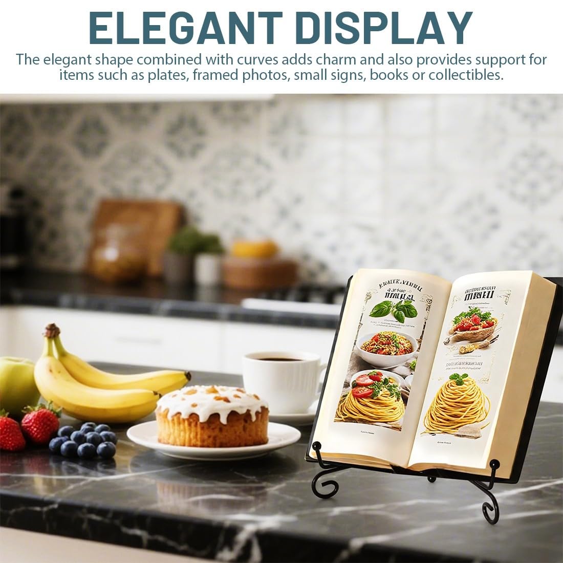 Porta Piatti da Esposizione, 3 Pezzi Reggi Piatti da Esposizione, Portafoto, Espositore in Ferro, Accessori per la Decorazione Della Casa, per Piattis, Libri, Foto, Stoviglie