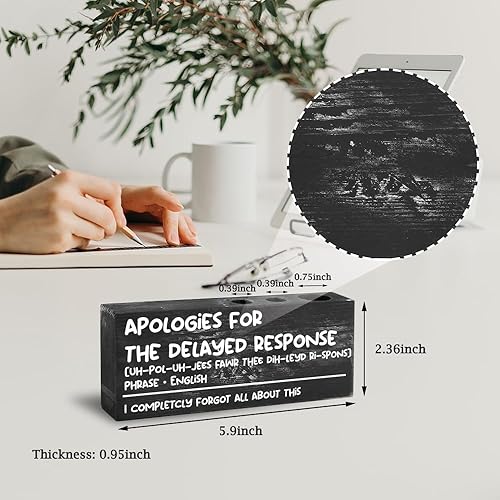 Miniatura 4 de WWBDESK9 - Portalápices de madera rústica para oficina en casa, divertido organizador de escritorio, regalo para compañeros de trabajo, hombres,