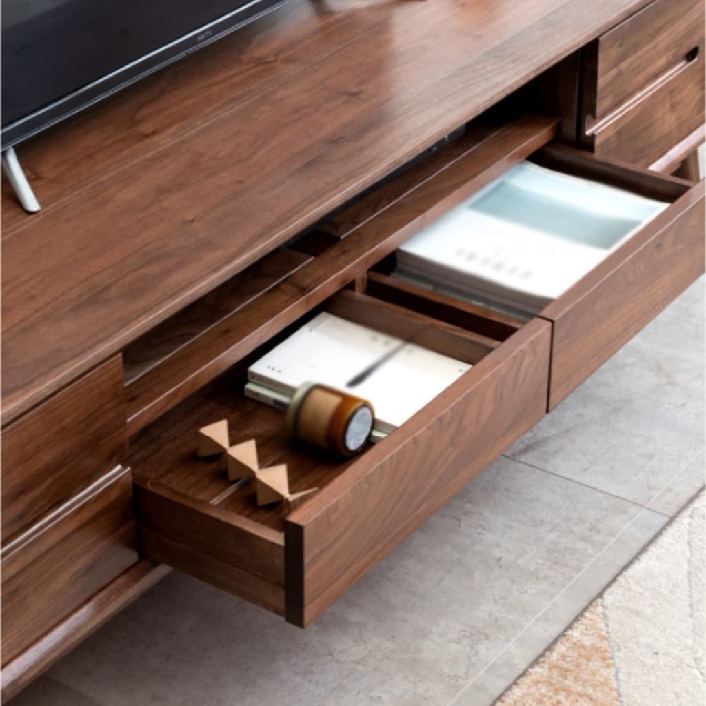 MINGZHE TV-kast, retro tv-tafel, mediastandaard, tv-standaard met laden
