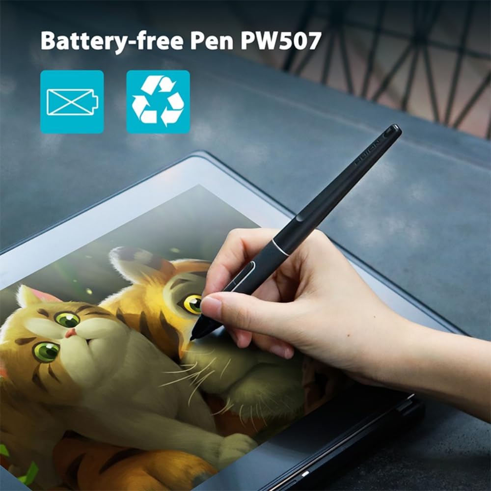 Stylet numérique de précision PW507 pour écrans tactiles, stylet intelligent pour tablette HUION Kamvas Pro 12/13/16/Kamvas 16/20