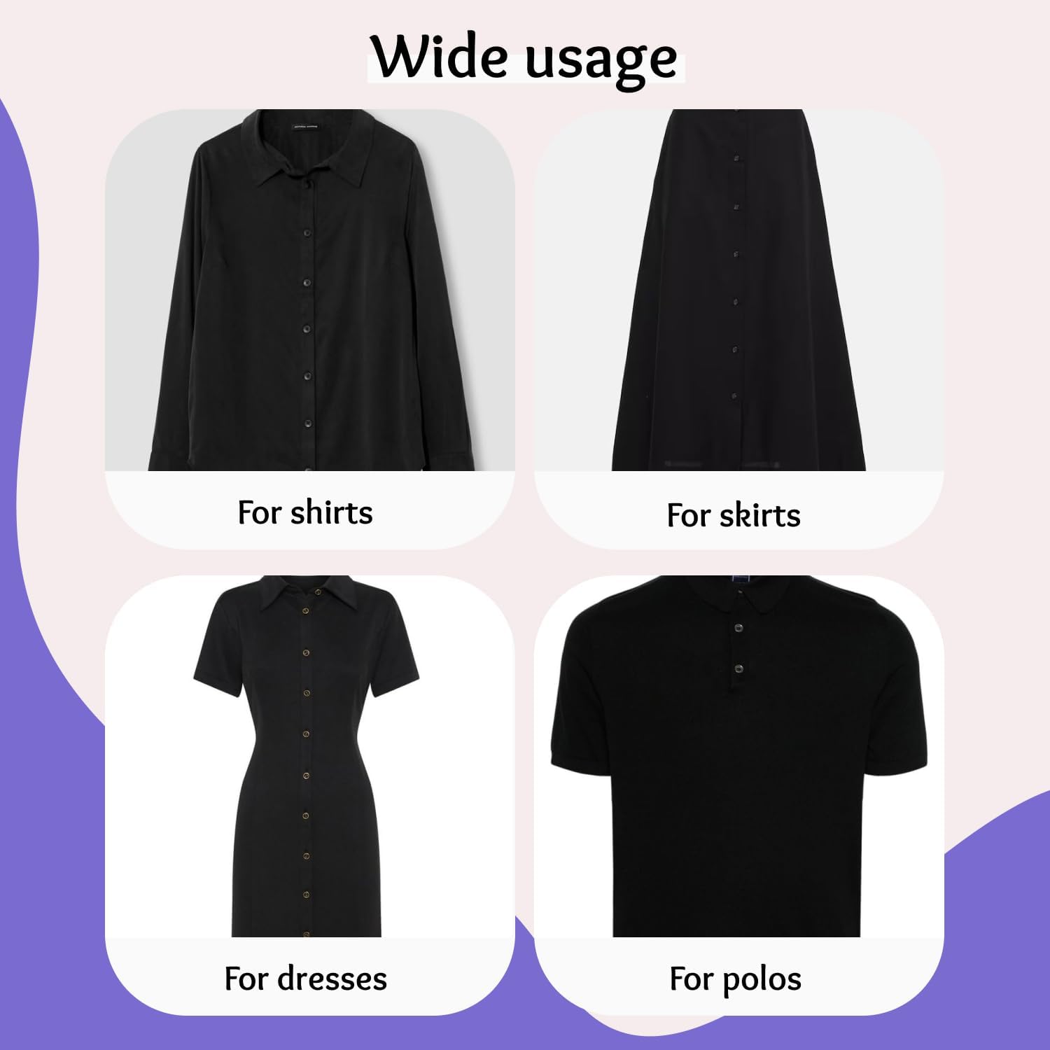 12 Pcs Black Buttons for Shirt 4 Hole 11mm Round Buttons 18L Plastic Round Sewing Ideal for Shirt Blouse Dress Skirt DIY Craft Project Clothes Decor Scrapbooking - Image 6