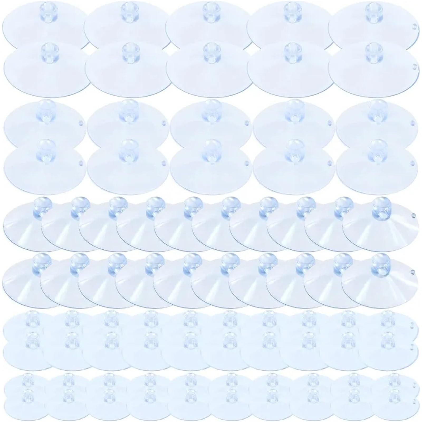 80 ventosas transparentes, 5 tamaños, 2,5-4, cm de peso