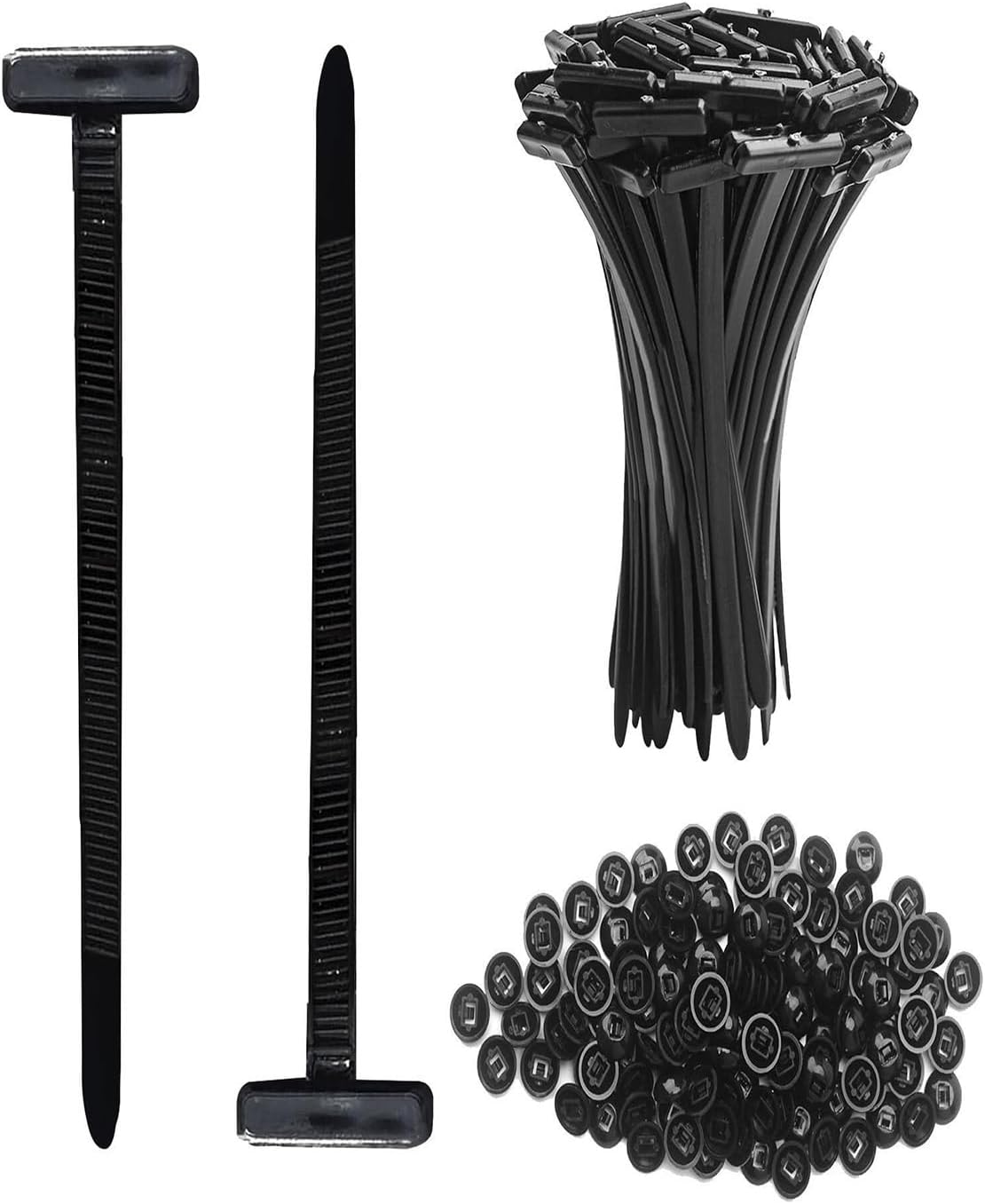 55 Universal Cable Tie Buckle for Car, Automotive Zipper Clips, Rivet Grip Zip Ties, Push Pin Clip Auto Body Parts Trim, Snap-Fit Bumper Retainer Fender Liner Door Panel Fastener