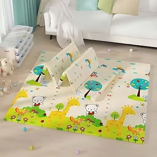 UCRAVO Extra Large Reversible Animal Joyride Play Mat for Babies | Learning & Crawling Foldable Baby Mat for Floor | Non-T... Price In India