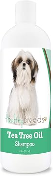 Healthy Breeds Shih Tzu Tea Tree Oil Shampoo Formulated for Dry, Irritated Skin Reduce Dandruff Wintergreen Scent 8 oz