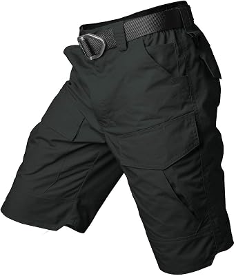 CARWORNIC Men's Camouflage Tactical Cargo Shorts with Multi Pockets