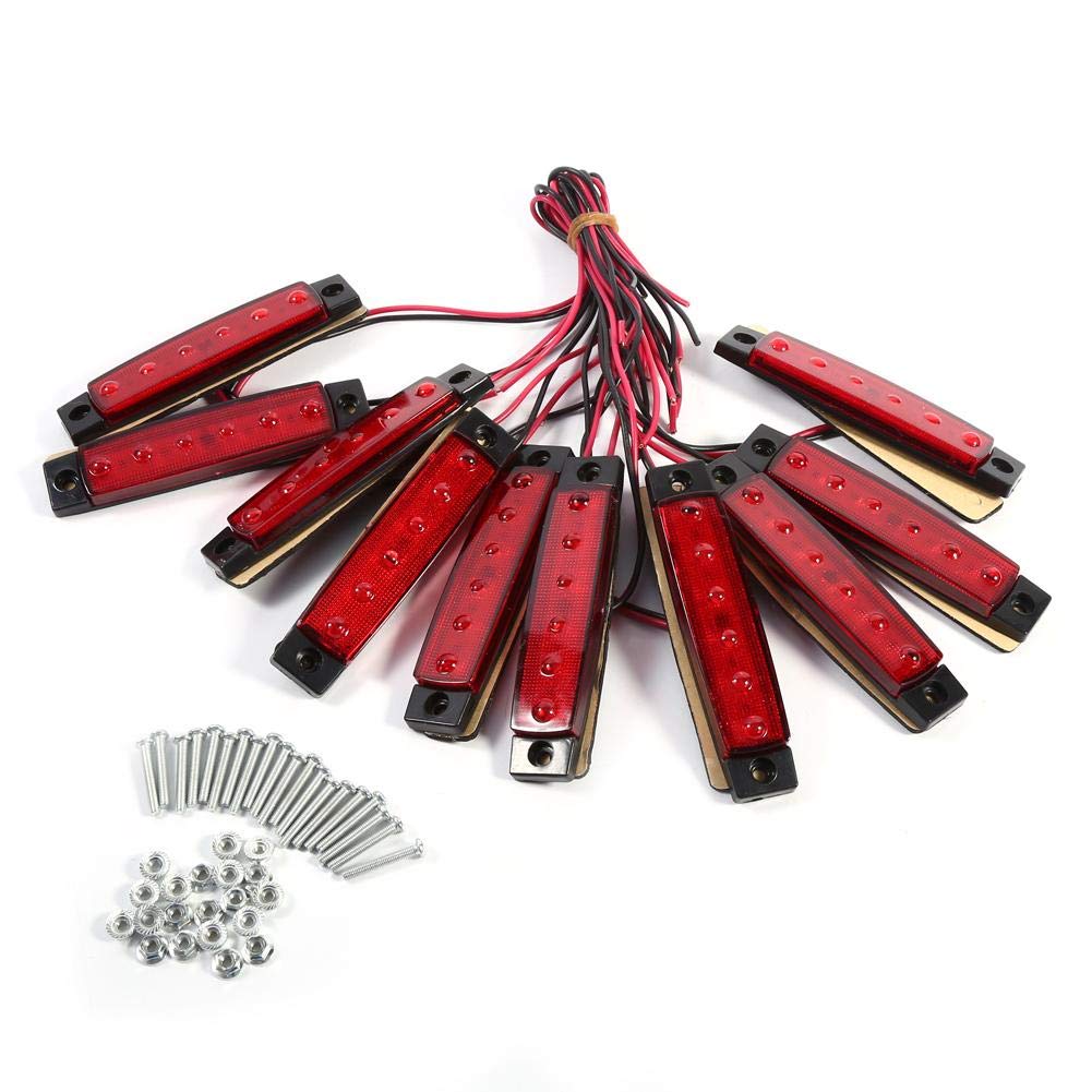 Jeep Wrangler Jk Luci Ingombro Camper Web Truck 2 X Luce Di Posizione Laterale In Gomma 12V 24V, Bianco, Rosso, Per Autocarro Rimorchio, Rimorchio, Carro Attrezzi, Su Una Roulotte Lunga E Inclinata - Foto 9