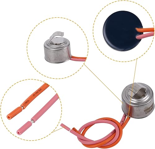 Miniatura 4 de WR51X10055 Kit de calentador de descongelación para refrigerador, sensor de temperatura del refrigerador, termostato de descongelación WR55X10025,