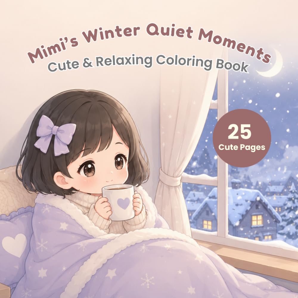 Mimi’s Winter Quiet Moments Coloring Book: A Soft & Peaceful Coloring Escape – Quiet Winter Moments for Relaxation and Stress Relief (Mimi Coloring Series)