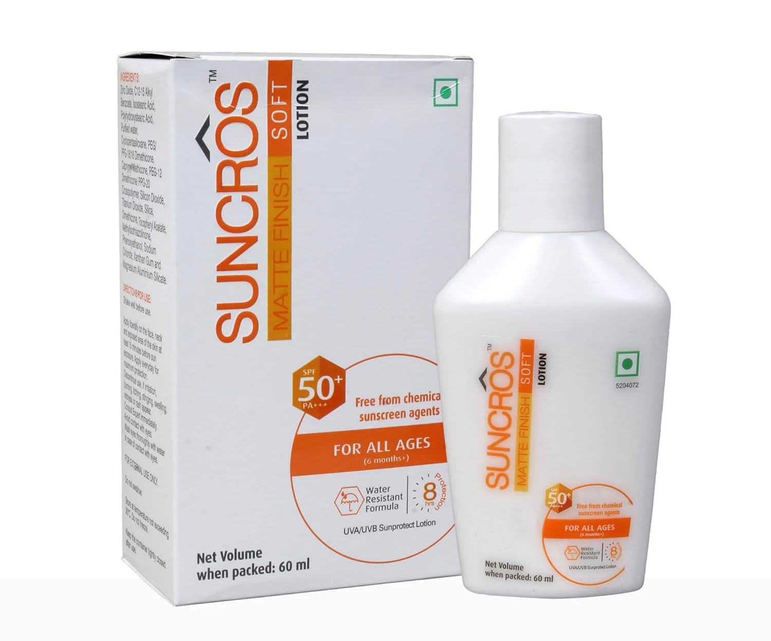 Suncros Matte Finish Soft Lotoin SPF 50+ PA+++ 60ml Amazon.in
