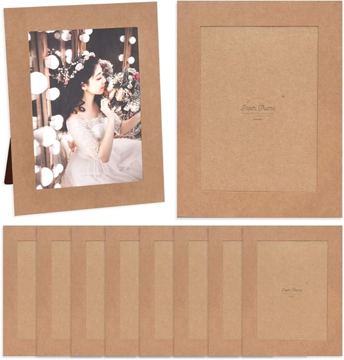 Amazon.co.jp モノライク スタンディング ペーパーフォトフレーム クラフト 5x7インチ Standing Paper