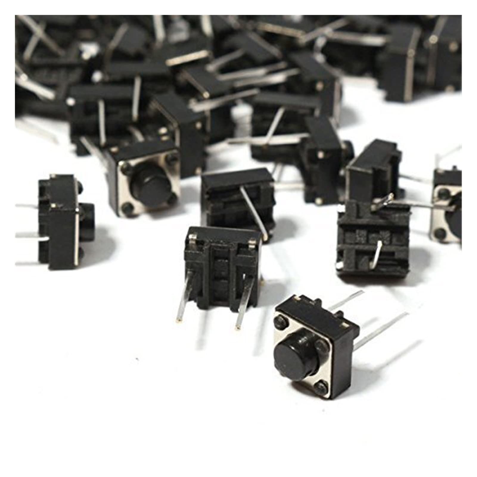 JFQOWCMP Micro Switches 100PCS/LOT 6 * 6 * 5MM Micro Switch Touch Switch Button Switch 2 pin