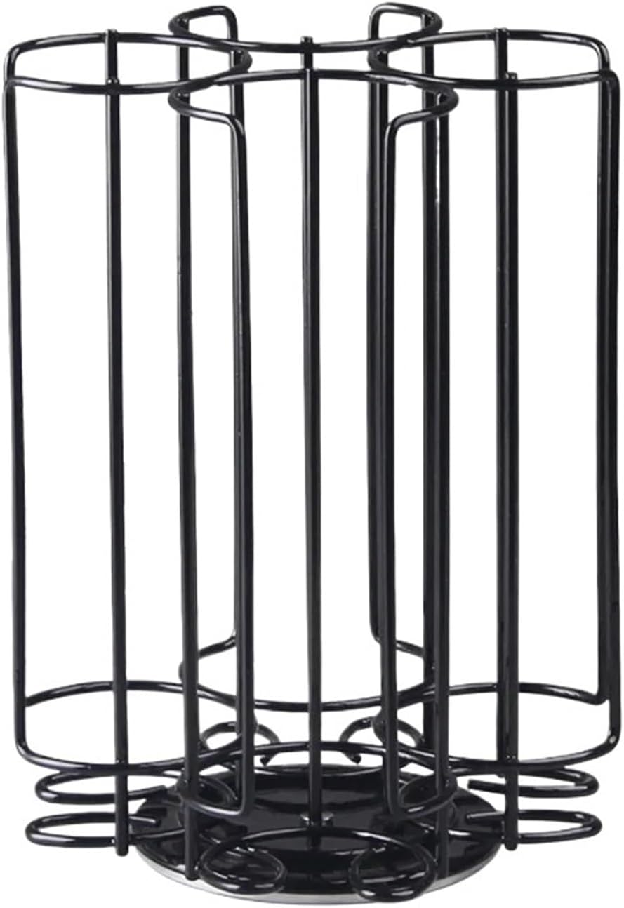 360 Roating Coffee Pod Holder，Compatible For Tassimo，Iron Can Holder 4 Row 52 Pieces Coffee Rack Capsule Storage Rack