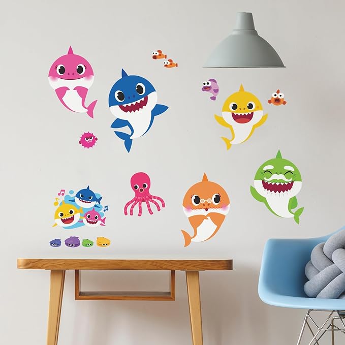 RoomMates Baby Shark Vinilos Decorativos Pared 39 Piezas miniatura 2
