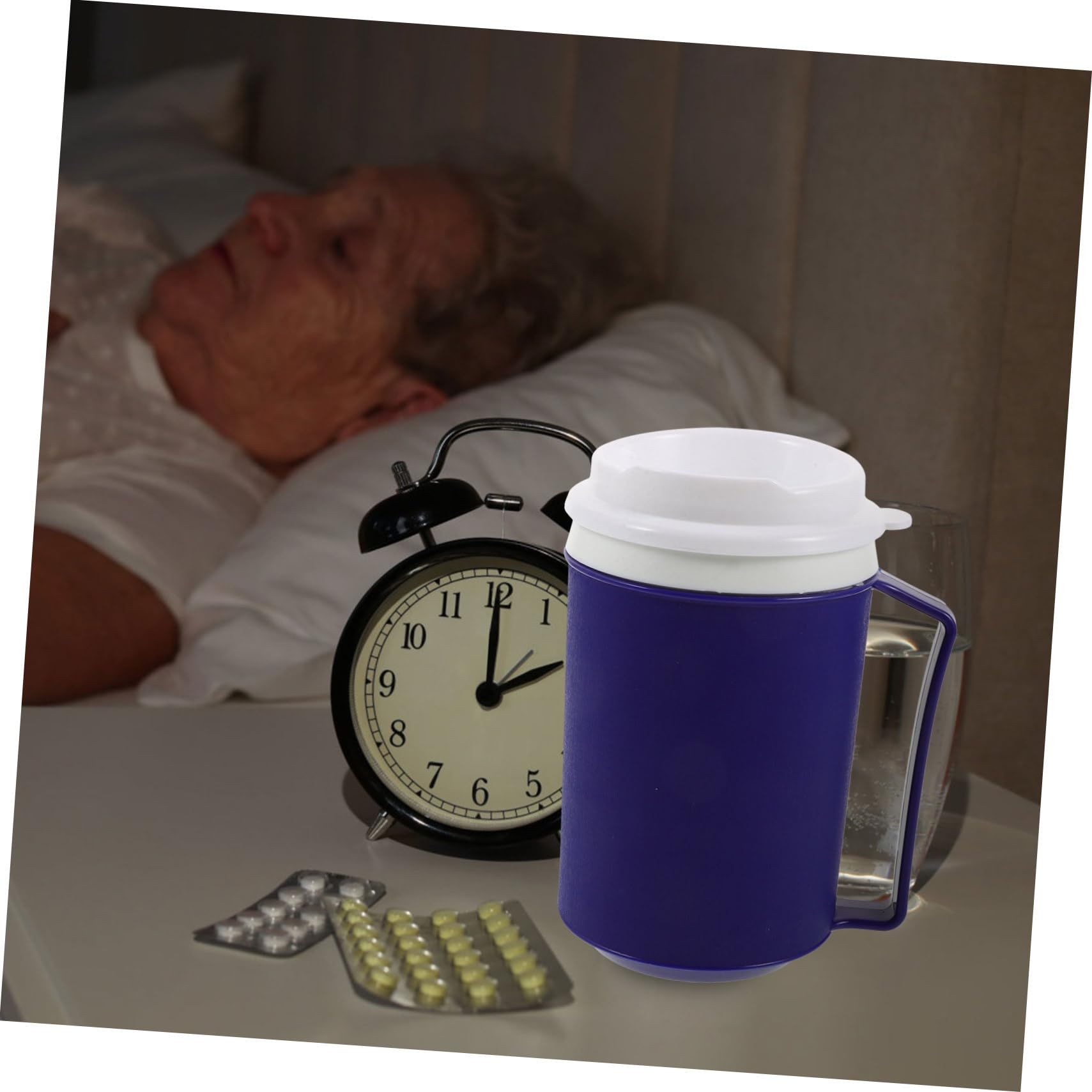 FRCOLOR 3 Piezas Taza De Viejo Tazas De Sorbo De Agua Para Paciente Discapacitado De Hospital De Alimentación Para El Paciente s Sin Derrames Para Ancianos Vasos Pp y