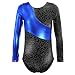 TFJH One-piece Sparkle Dancing Gymnastics Athletic Clothes for Little Girl 140 Blue 120