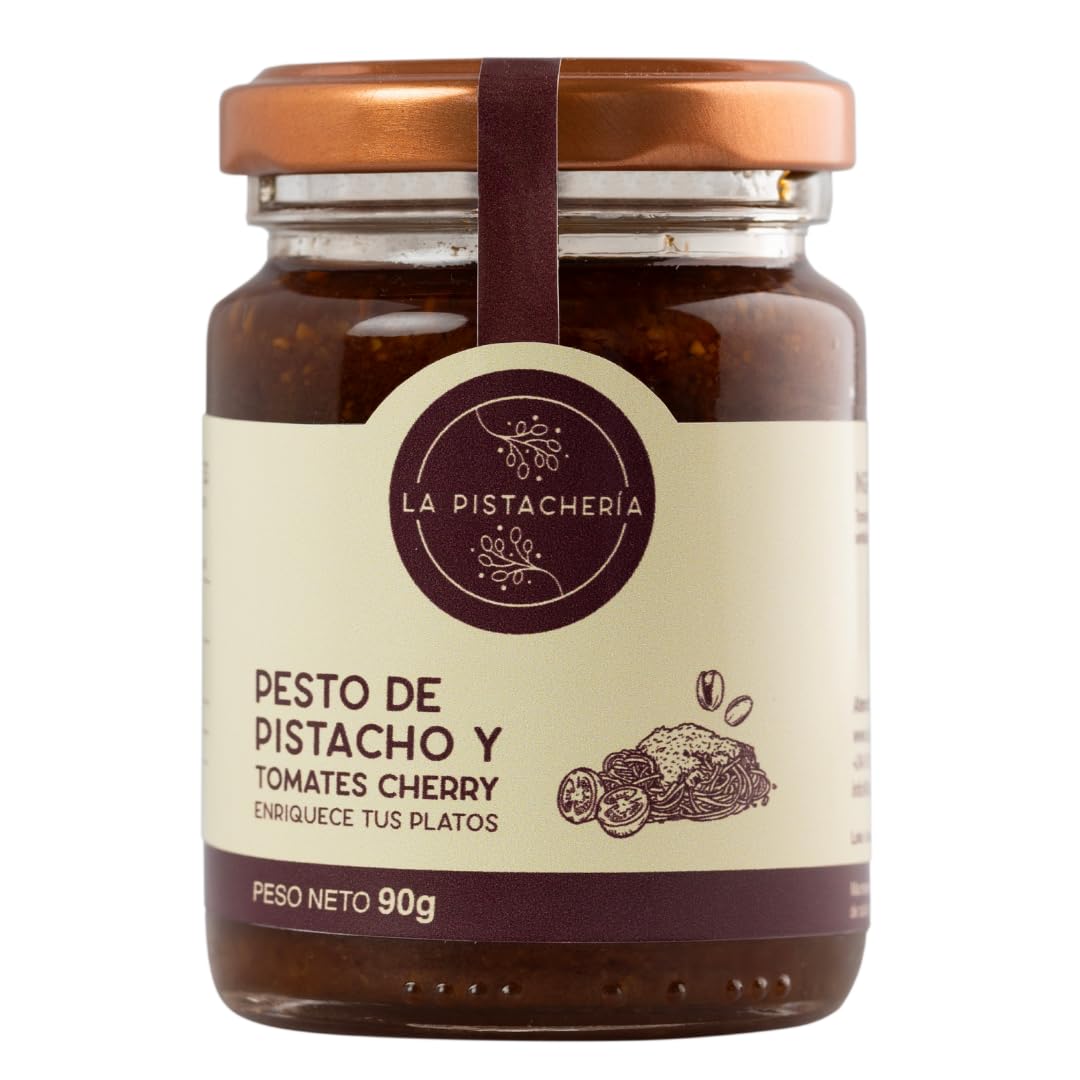Pesto de Pistacho y Tomates Cherry Gourmet Salsa Artesanal para Pasta 90 g