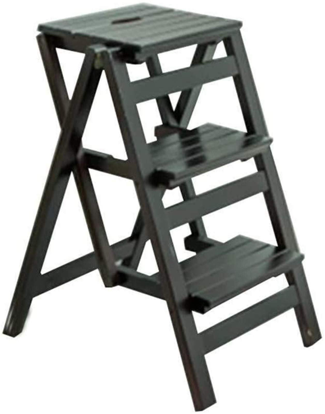 Escabeau portable en bois pour atteindre vos étagères avec style