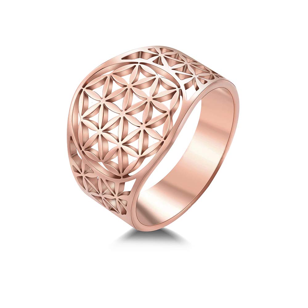 Anello Ivory Unisex in Acciaio Inossidabile 316L - Oro/Rosa - 47mm