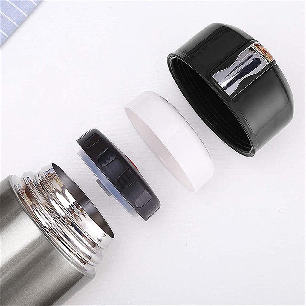 Récipient de Conservation du Lait Maternel Boîte Alimentaire Double Paroi Acier Inoxydable Isolant sous Vide Couvercle Pratique pour Repas, Argent 1000ml