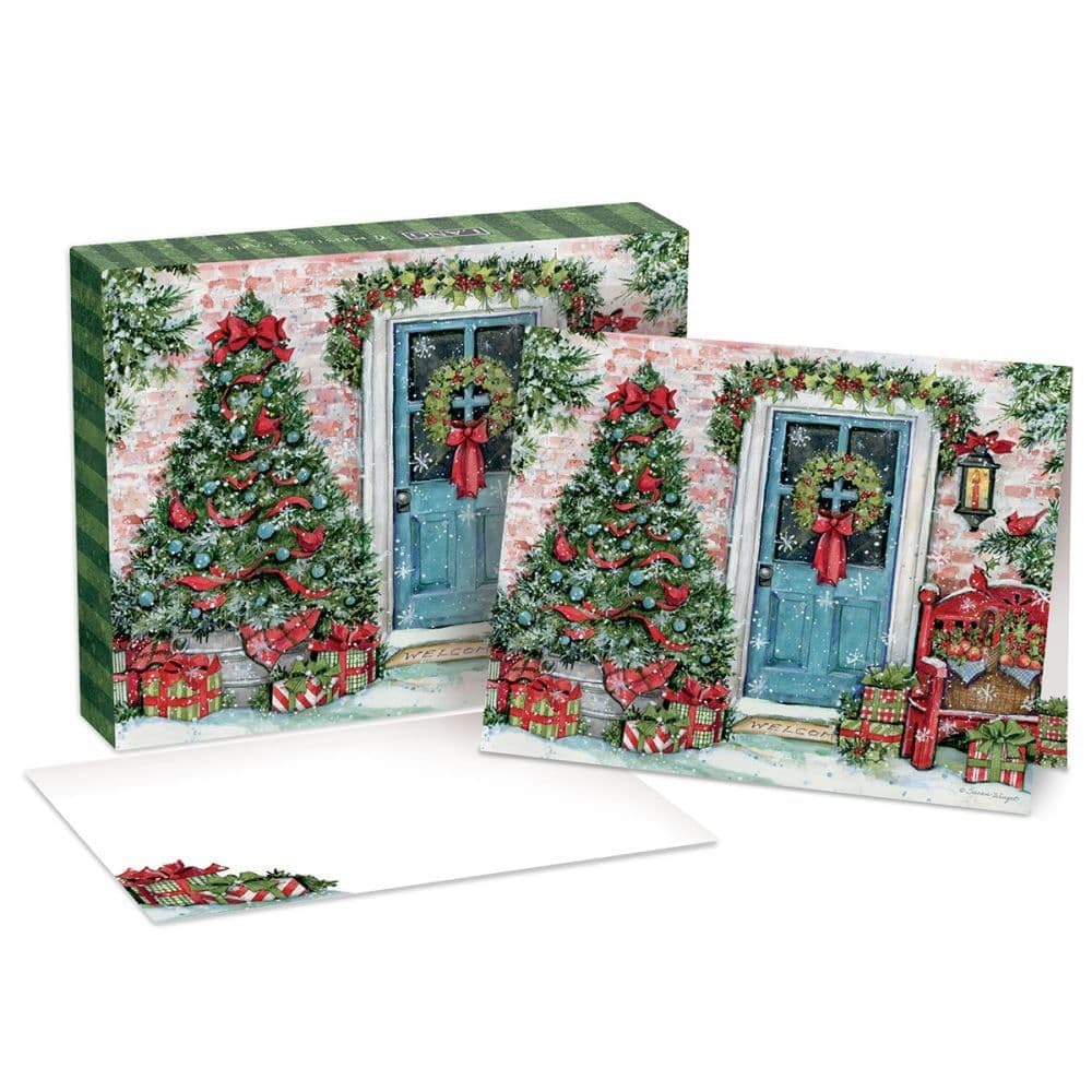 Lang Greenery Greetings 1004886 Weihnachtskarten, in Geschenkbox
