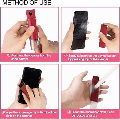 Miniatura 27 de walrfid Spray limpiador de pantalla de automóvil, kit de cepillo de limpieza electrónico para pantalla táctil para TV, laptop, iPad, iPhone, Crema