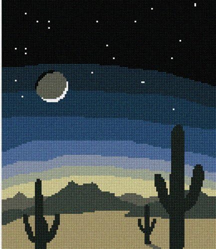 Pepita Needlepoint kit: Desert Twilight, 10" x 12"