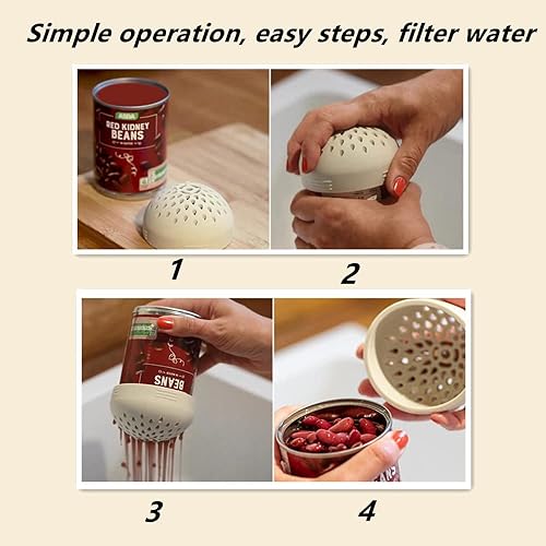 Miniatura 3 de Homezo - Colador de latas de silicona colador de latas para artículos enlatados de silicona multiuso portátil micro colador de latas de cocina 3