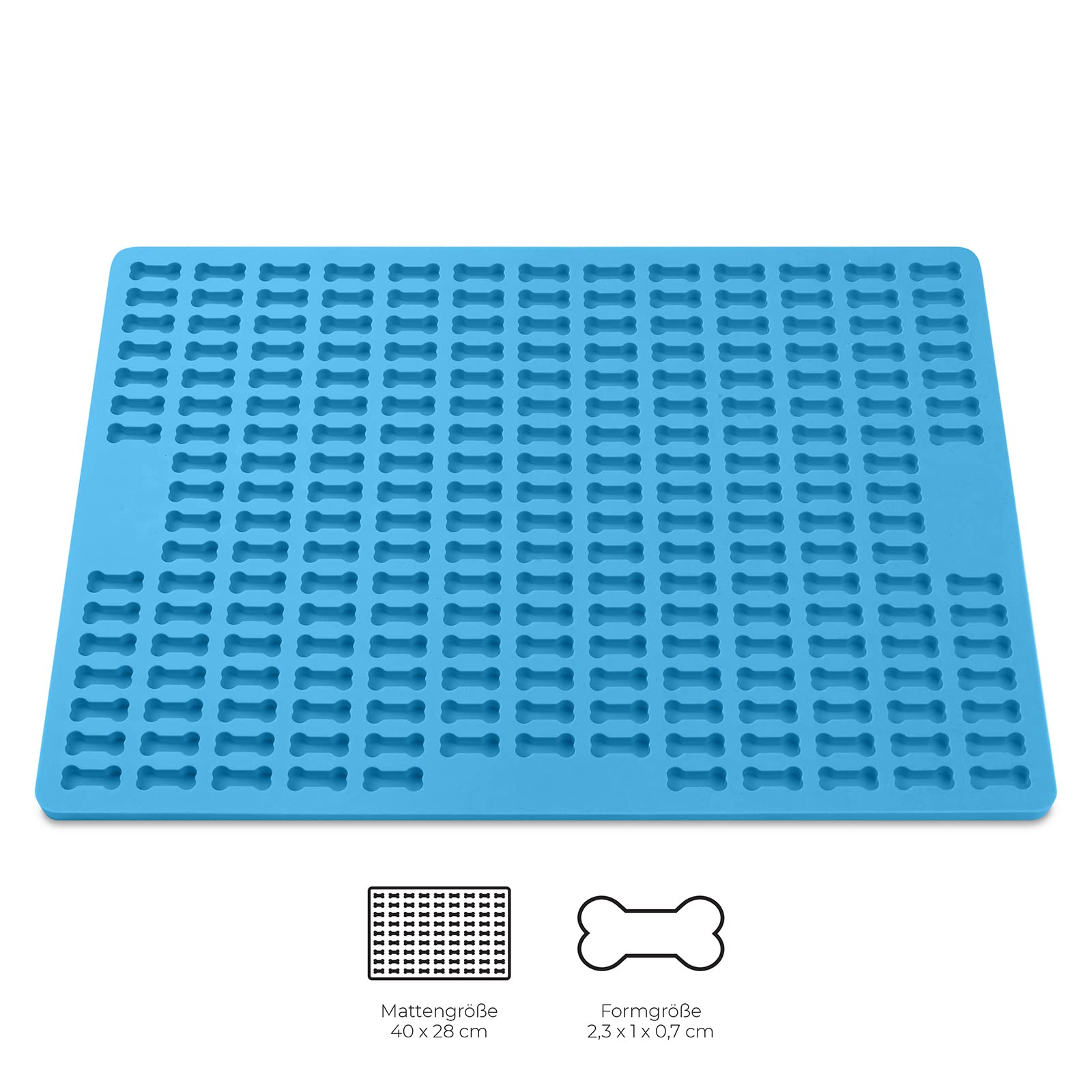 Meajore Moule Nourriture Pour Chien, 2 Pièces Mini Petit Tapis De Cuisson En Silicone De Forme Ronde Pour Léducation Du Chien Friandises (29,4x19,8x1 CM 106 Cavités