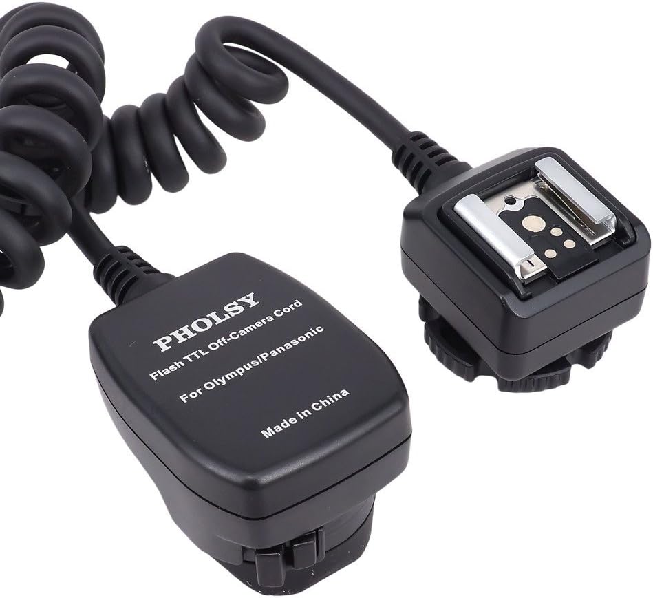 PHOLSYOff-Camera TTL Flash Sync Cord for Olympus/Panasonic Cameras - 6.5' (2 m) Replaces Olympus FL-CB05