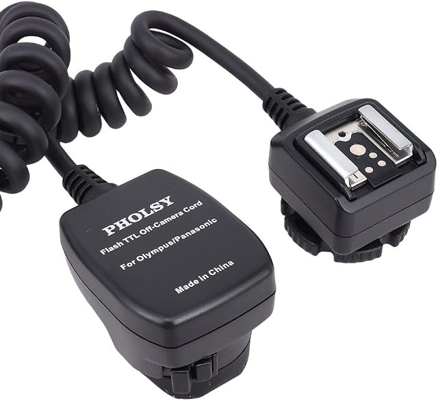 PHOLSY Off-Camera TTL Flash Sync Cord for Olympus/Panasonic Cameras - 6.5' (2 m) Replaces Olympus FL-CB05