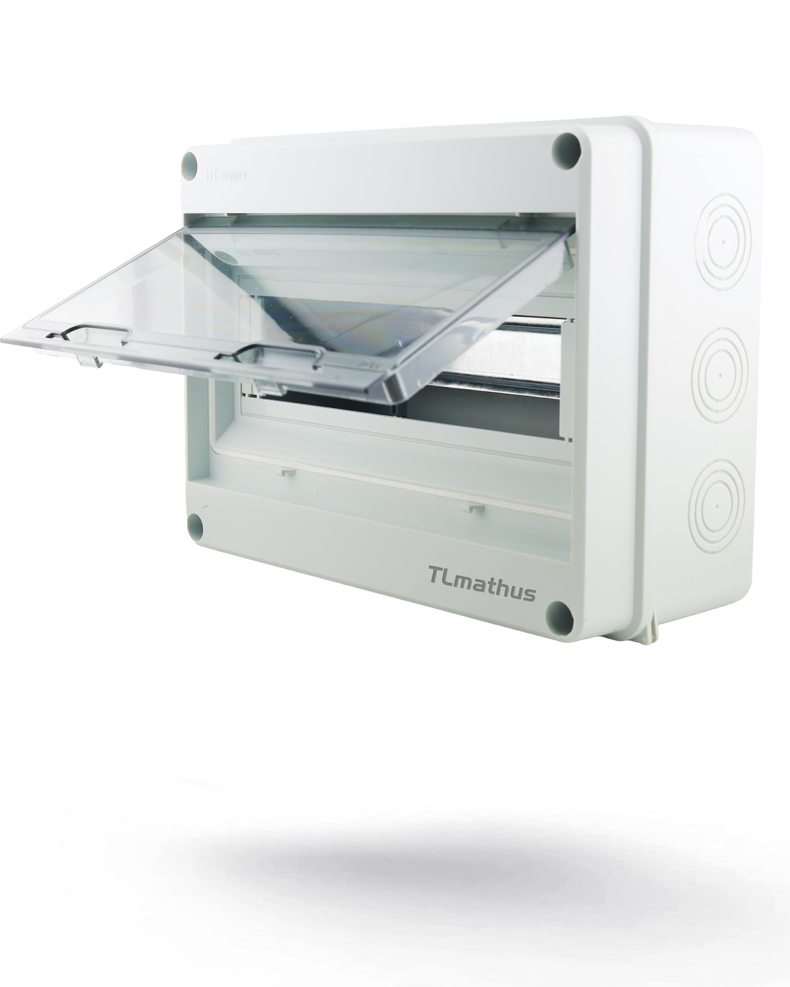 Circuit Breaker MCB Distribution Protection Box with DIN Rail, IP65 Waterproof,for Miniature Circuit Breaker, Outdoor and Indoor Wall(HT-12WAY)