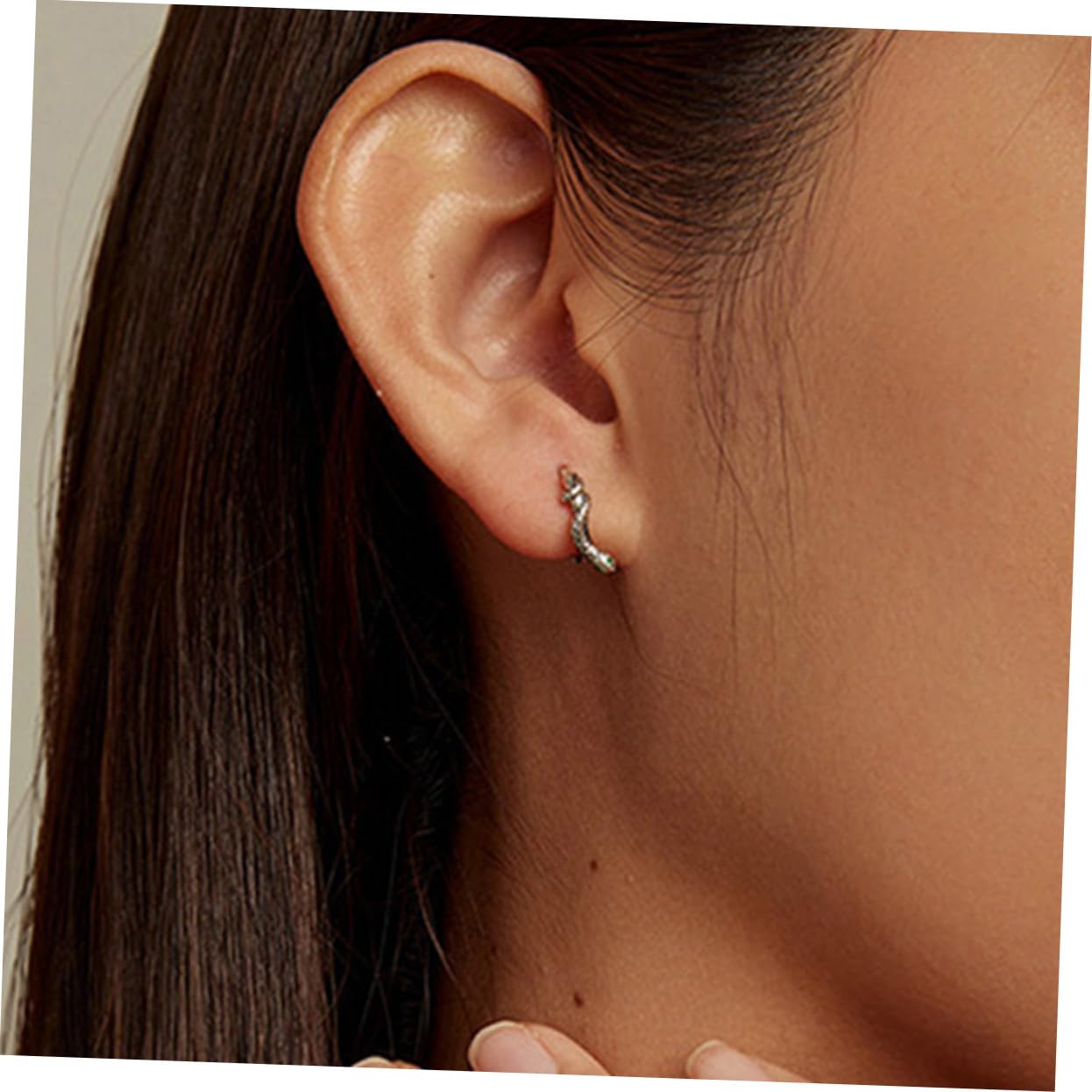 2 Paar Schlangenohrringe aus S925 Silber, Modische Ohrstecker für Damen