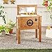 Rustic Outdoor Beverage Cooler for Patio - 45 Qt. - Rustic Brown