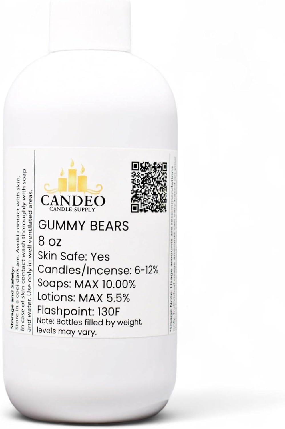 Gummy Bears Fragrance Oil (8oz Bottle) | Candle Making, Soap Making, Room Sprays, Bath Bombs, Lotion, Car Fresheners, Wax Melts | Candeo Candle Supply | Phthalate Free & Prop 65 Compliant