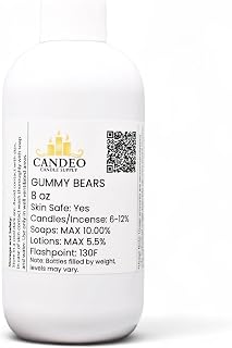 Gummy Bears Fragrance Oil (8oz Bottle) | Candle Making, Soap Making, Room Sprays, Bath Bombs, Lotion, Car Fresheners, Wax Melts | Candeo Candle Supply | Phthalate Free & Prop 65 Compliant
