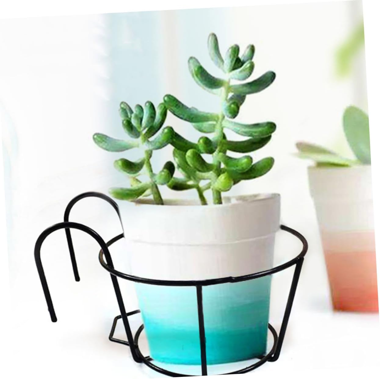Round Hanging Flower Stand Planter Shelf Wall Mount Flowerpot Holder for Living Room Garden Decor