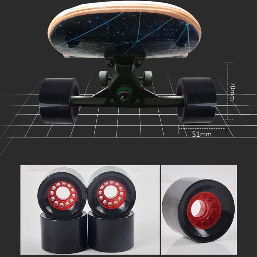 YEENUO 42x9 pouces Longboard Skateboard Cruiser Drop Through 8 Plis Maple Complete Longboards Skateboard Dancing, Cruising, Curving, Freeride Slide, Freestyle et Downhill Freestyle Cruiser pour adol