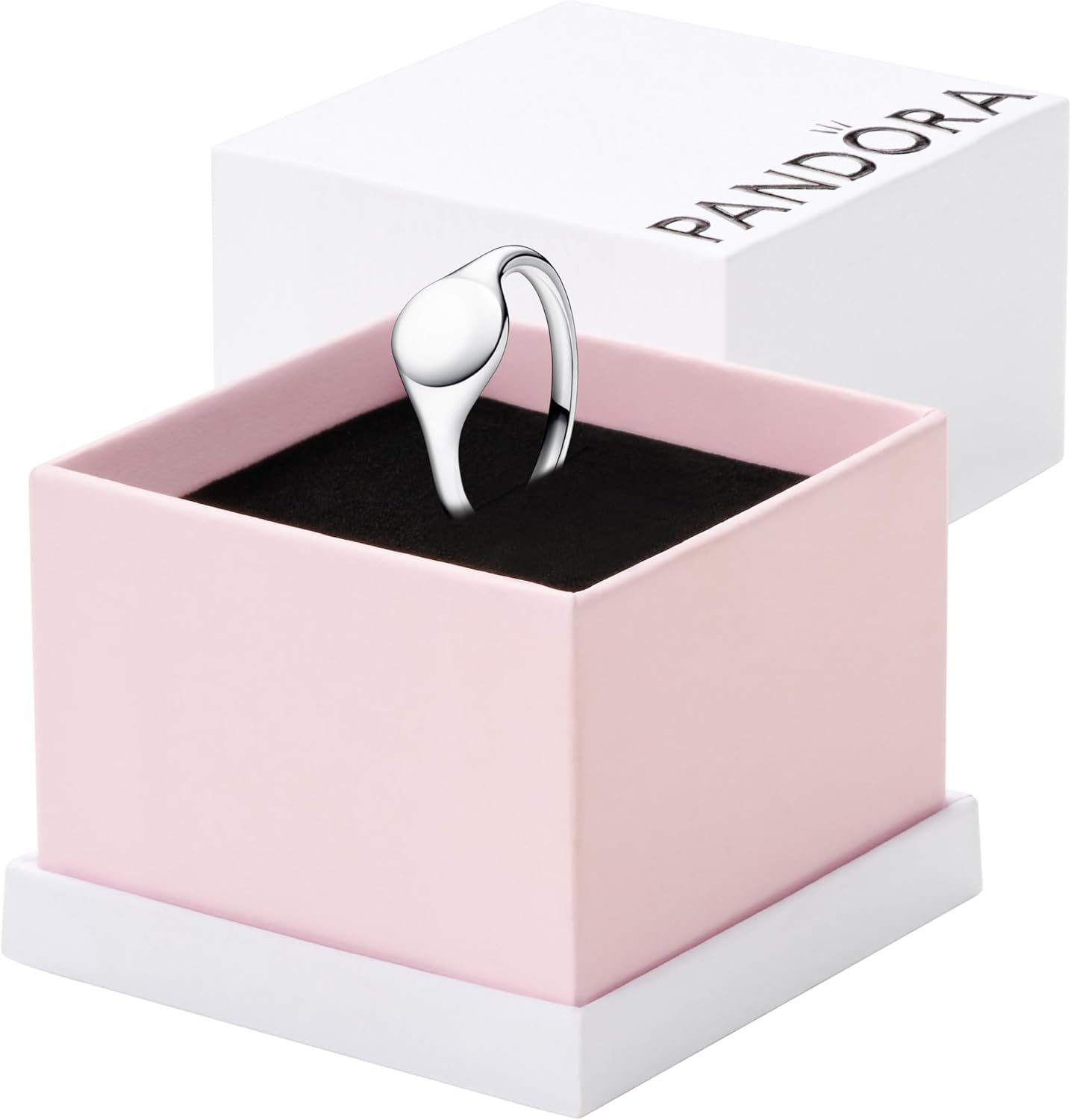 PANDORA Moments Engravable Signet Ring - Sterling Silver Ring - Jewelry for Women - Includes Gift Box