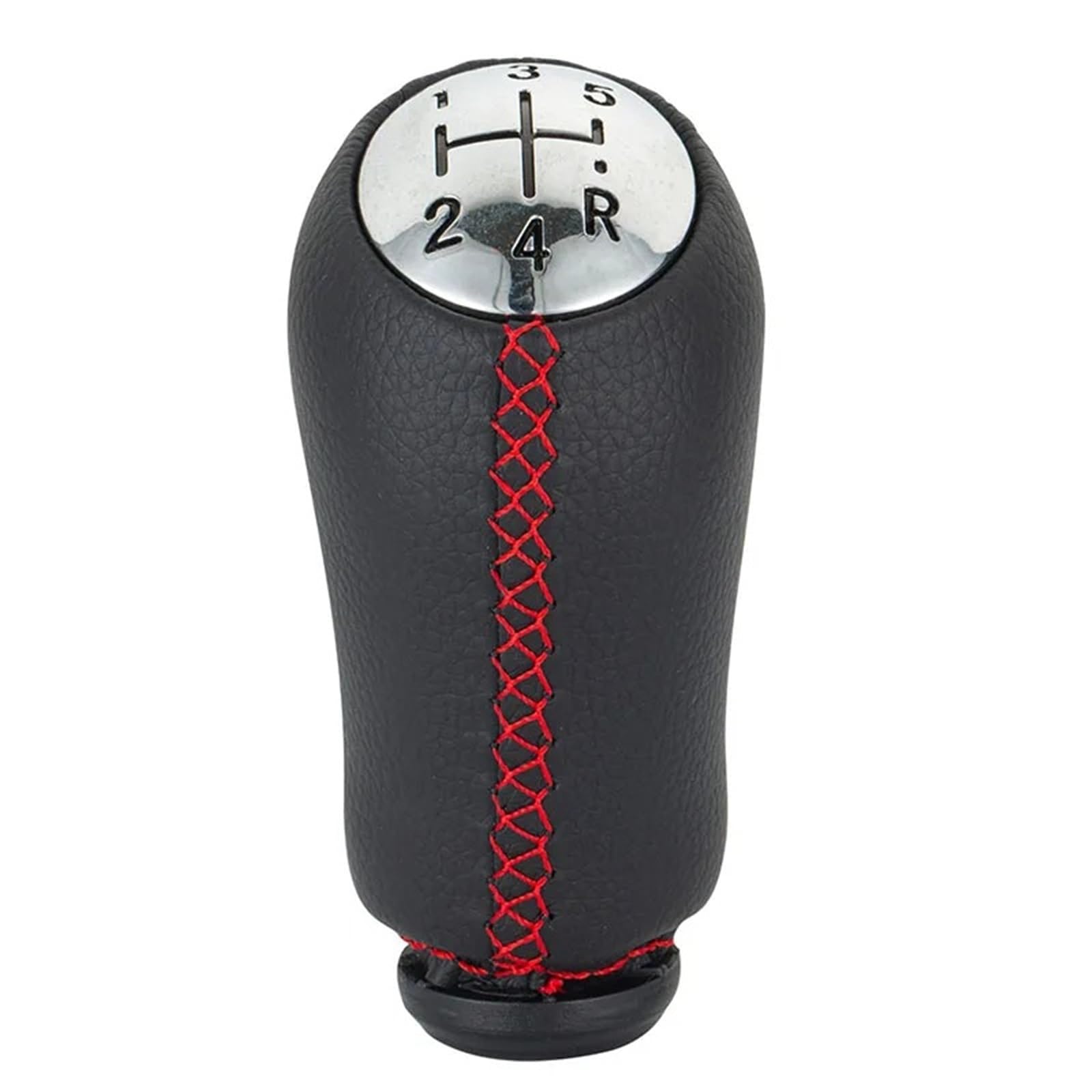 EHWLFVX Car Gear Shift for CLIO MK3 3 III for Megane MK2 for Scenic 5 Speed Gear Shift Knob Stick Head Car Lever Handle 17mm(Red Line)