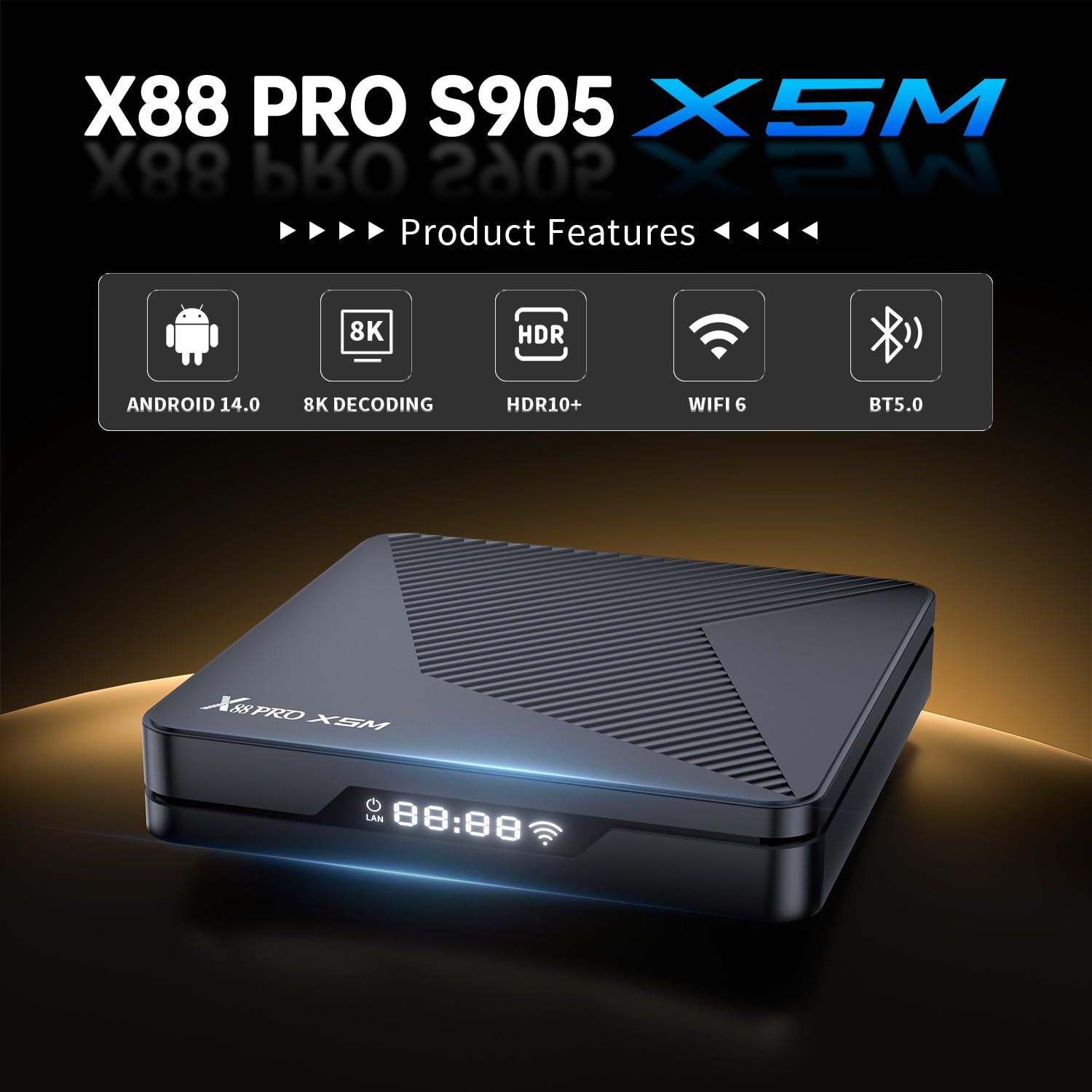 RUPA Android TV Box 2025 S905X5M Smart TV Box with Android 13.0 RAM 4G