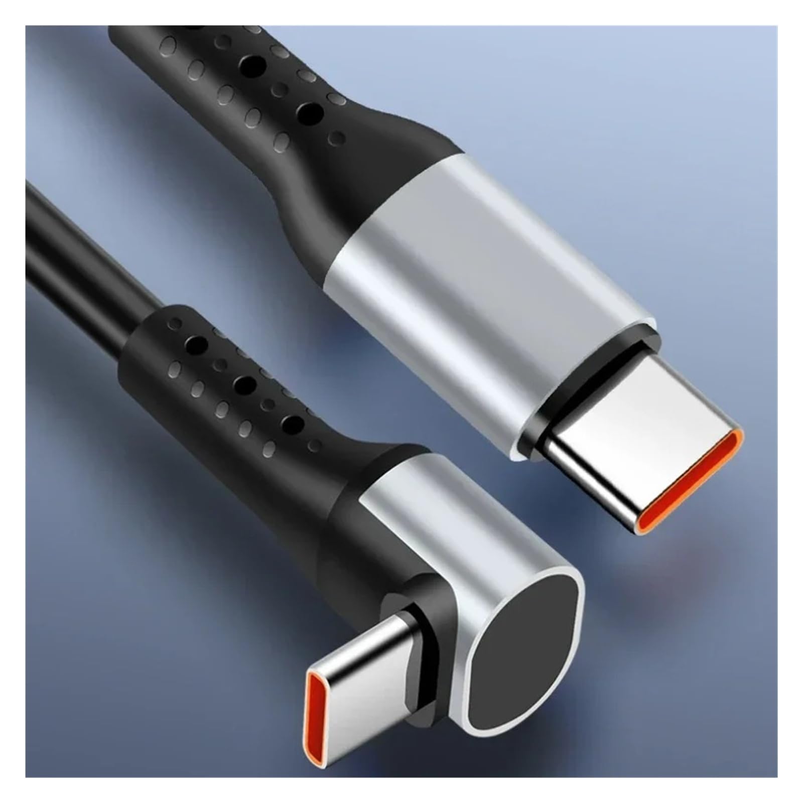 Cavo USB C 90° a molla 66W 6A ricarica rapida per Samsung per auto Xiaomi | Tipo C