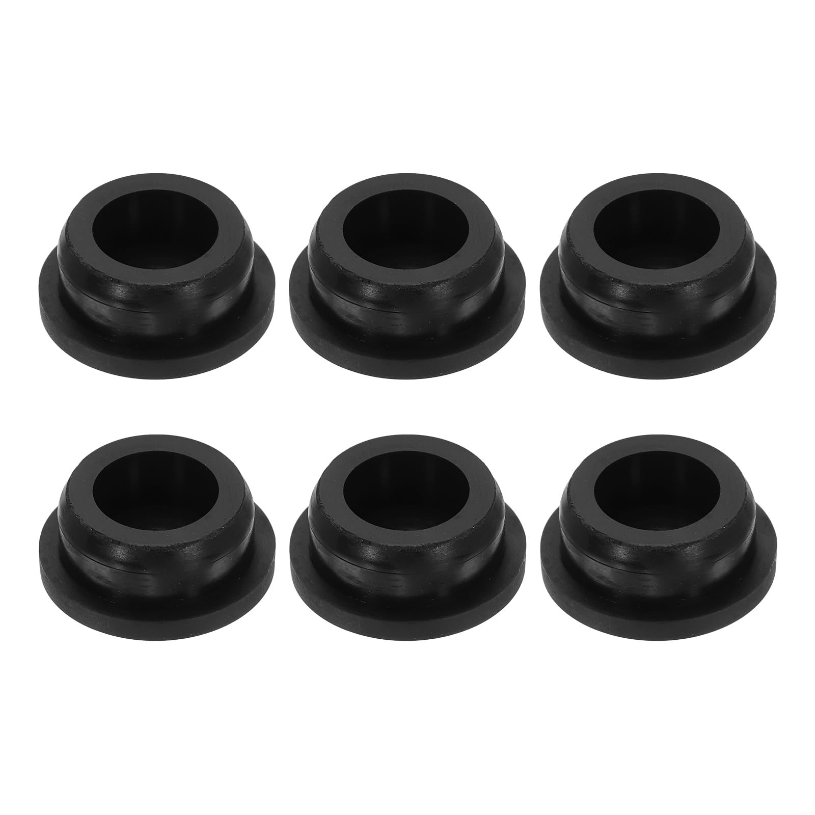 sourcing map 6 Pcs Black Plug Holes, Waterproof Rubber Button Plug for 27mm / 1.1" Hole Bottles Pipes End Caps Round Sealing Plugs Flexible Rubber Stoppers
