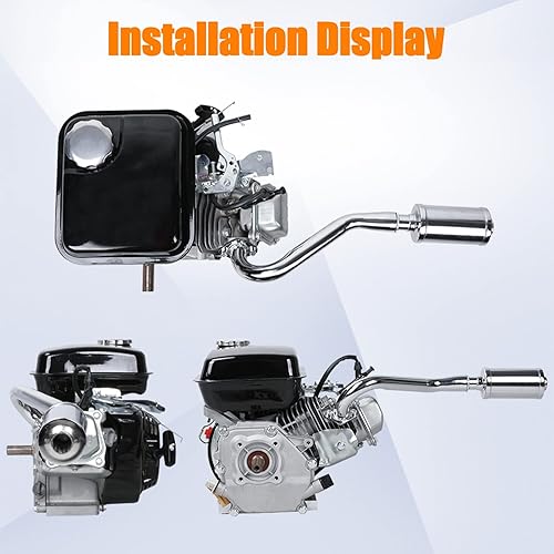 Miniatura 2 de FVRITO Tubo de escape de 212cc con silenciador para Predator 212 Go Kart 196cc no Hemi Motor Coleman Powersports KT196 Trailmaster XRX XRS